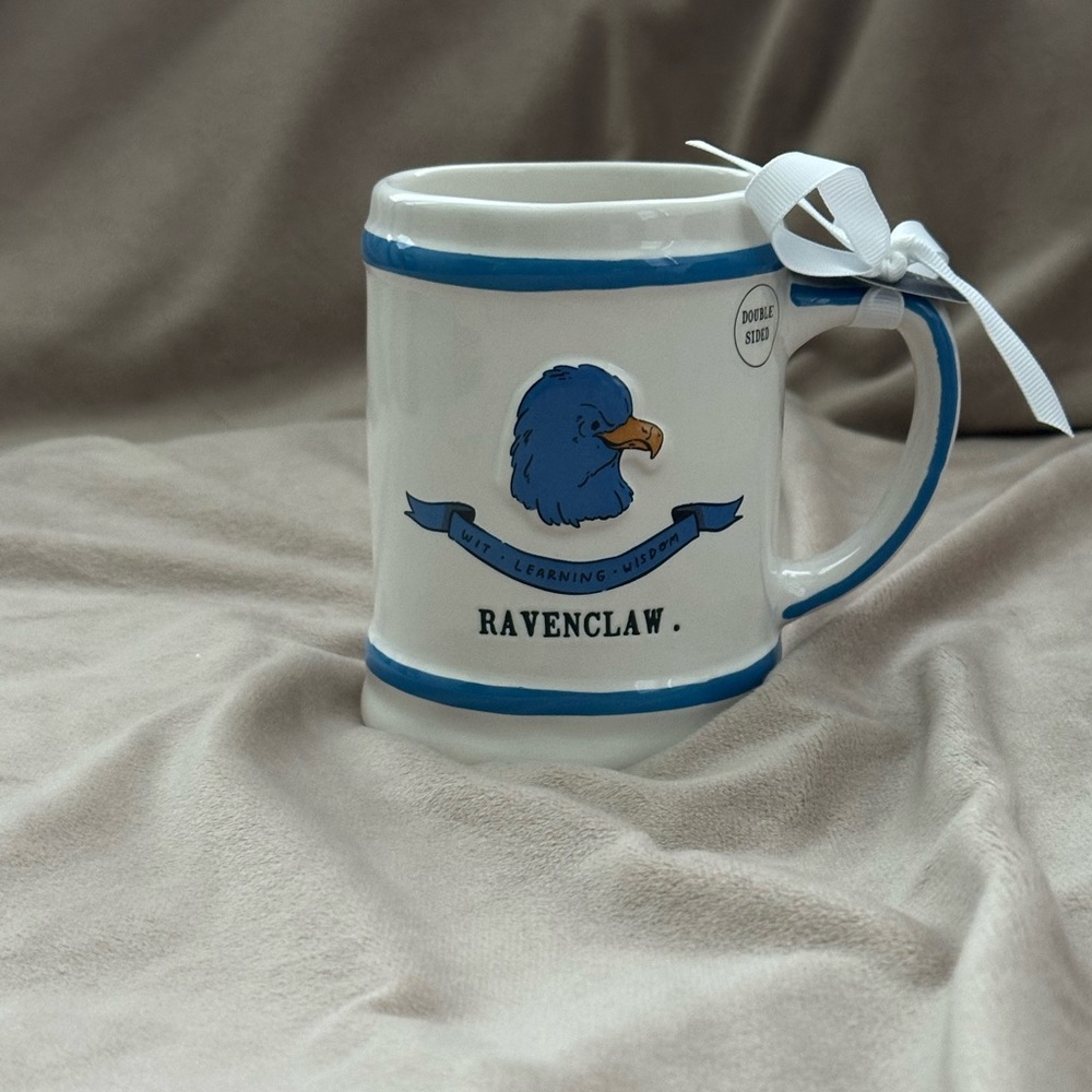 Rae Dunn Blue and White Ravenclaw Mug
